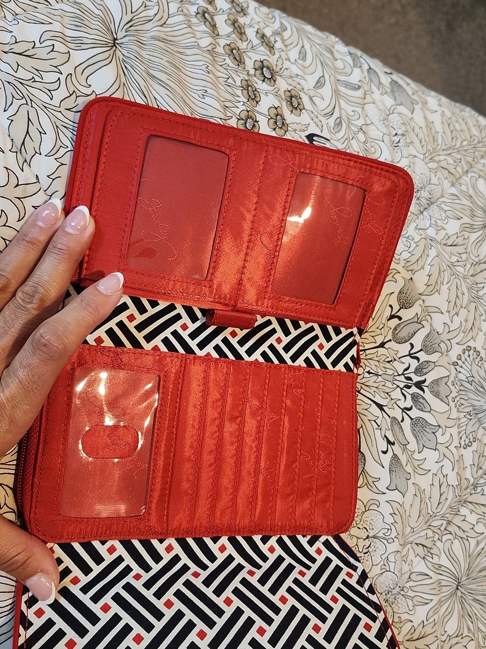 Vera Bradley Quilted Red Wristlet Wallet - Picture 6 of 6